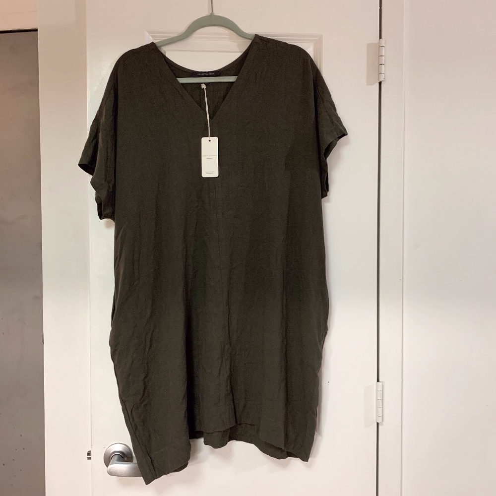 Grade & Gather Green Natural Dress Size Small (oversized)
